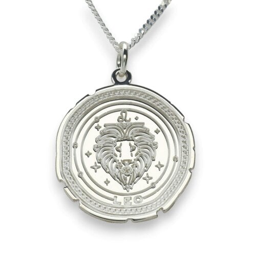 Christopher James of London Sterling Silver Zodiac Necklace Engraved Star Sign Pendant with Optional Engraving