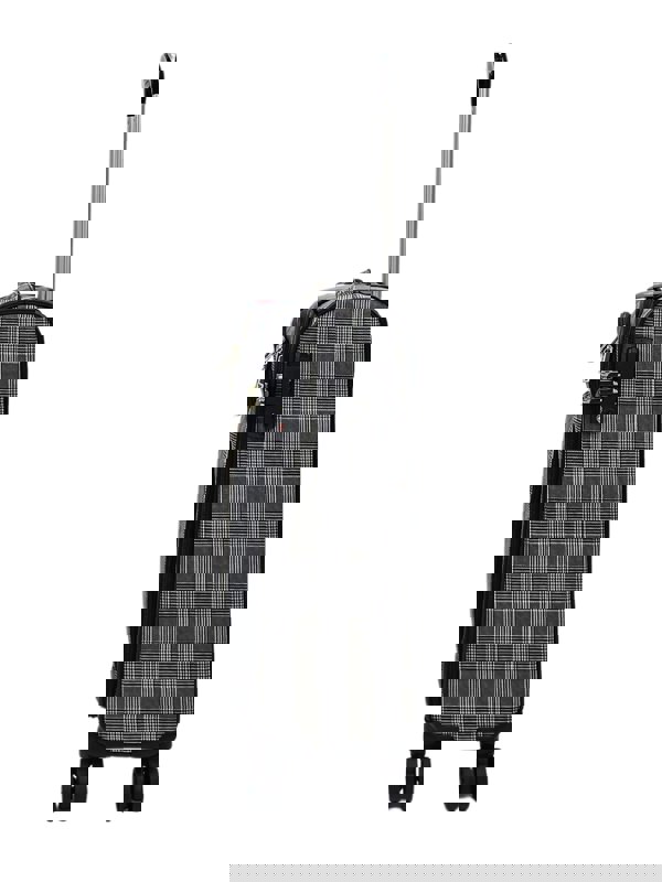 TruClothing Soft Shell Butterfly Leaf Check Print Suitcase