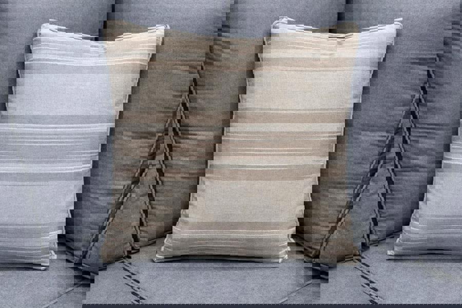 Scatter Cushions 45cmx45cm (18"x18") - Garden Sofa Cushions Pillows UK Made Brown Stripe The Garden Furniture Shop