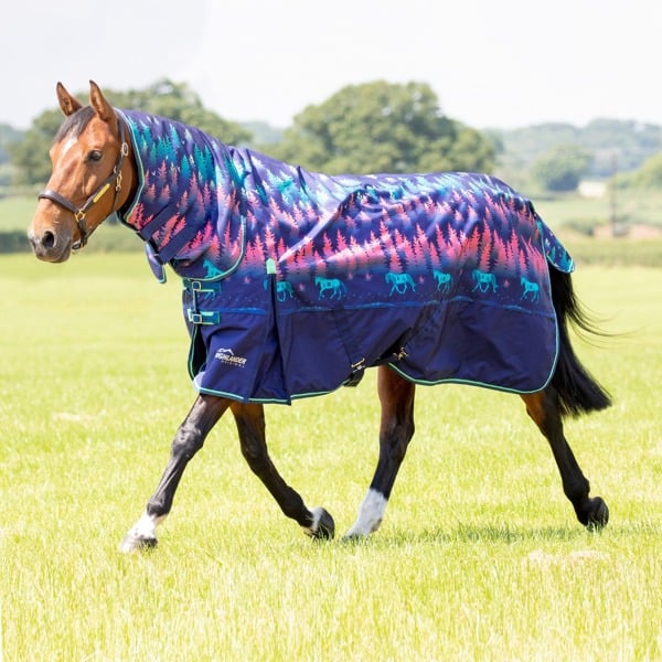 Shires Highlander Original 200 Turnout Combo Rug - Blue Navy Forest