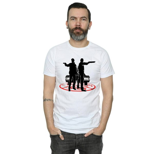 Supernatural Mens Sam And Dean Silhouette T-Shirt - White