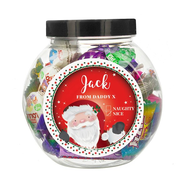 Personalised Memento Company Personalised Santa Christmas Sweet Jar