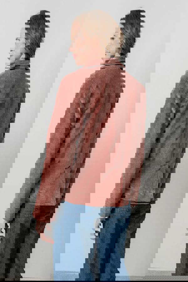 Lily & Me Ash Stretch Cotton Jumbo Cord Jacket Antique Rose