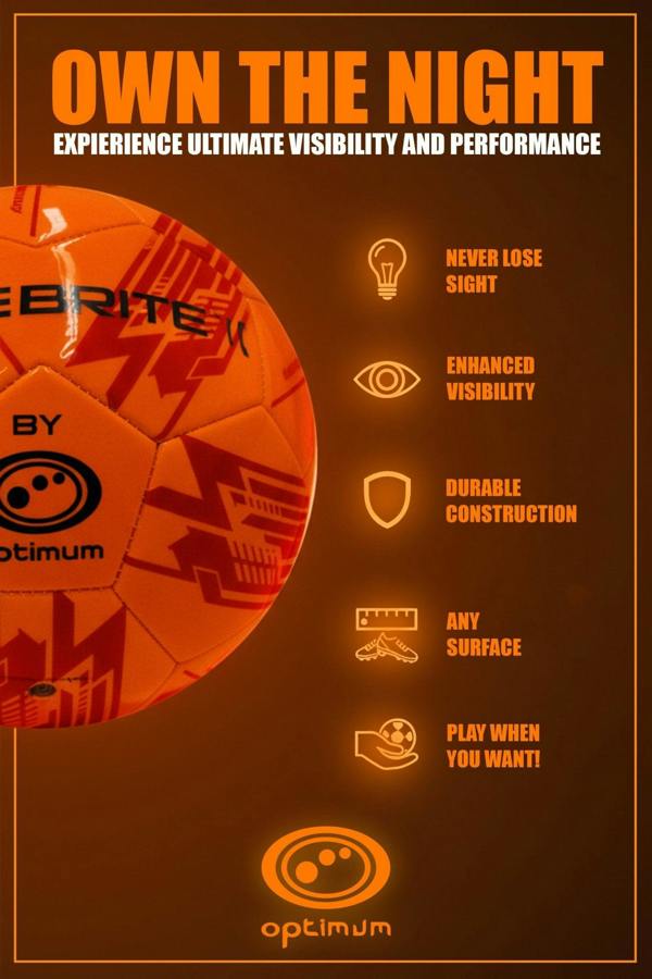 LED Light-Up Football Size 5 – Glow in the Dark - Optimum