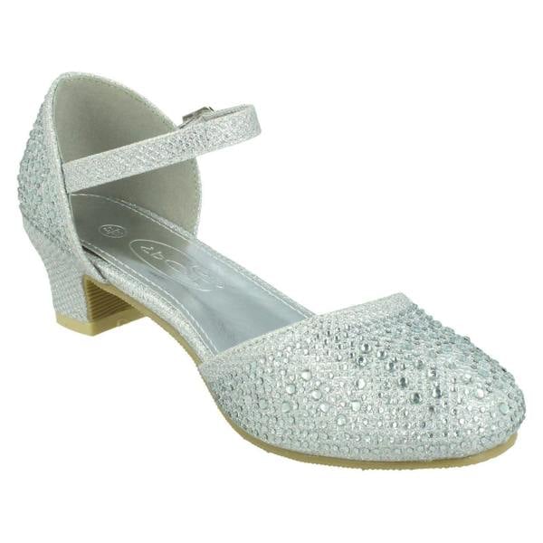 Spot On Girls Spot On Buckle Ankle Strap Glitter Shoes H3084