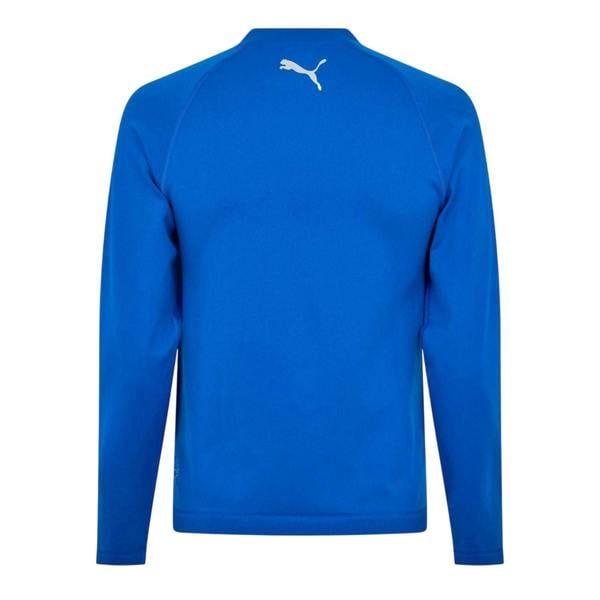 Puma Mens Logo Crew Neck Fitted Base Layer Top - Blue - 