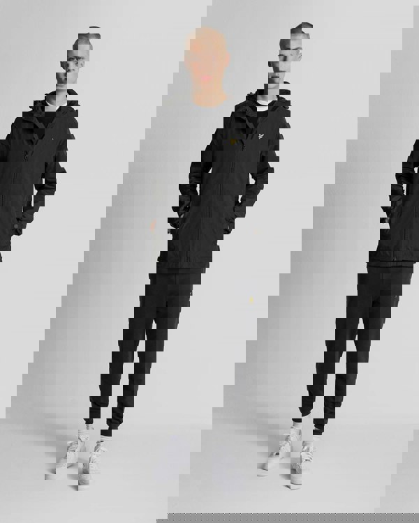 Lyle & Scott Mens Zip Through Hooded Jacket - Z865 Jet Black