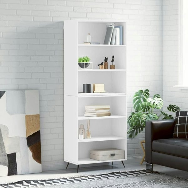 Berkfield Highboard White 69.5x32.5x180 cm Engineered Wood