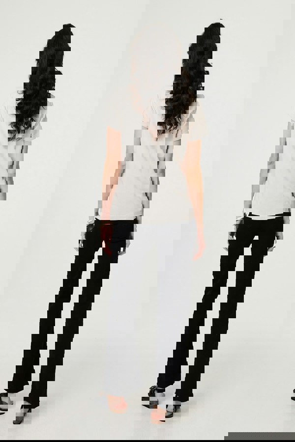 Beige | Metallic Star Detail Relaxed T-Shirt
