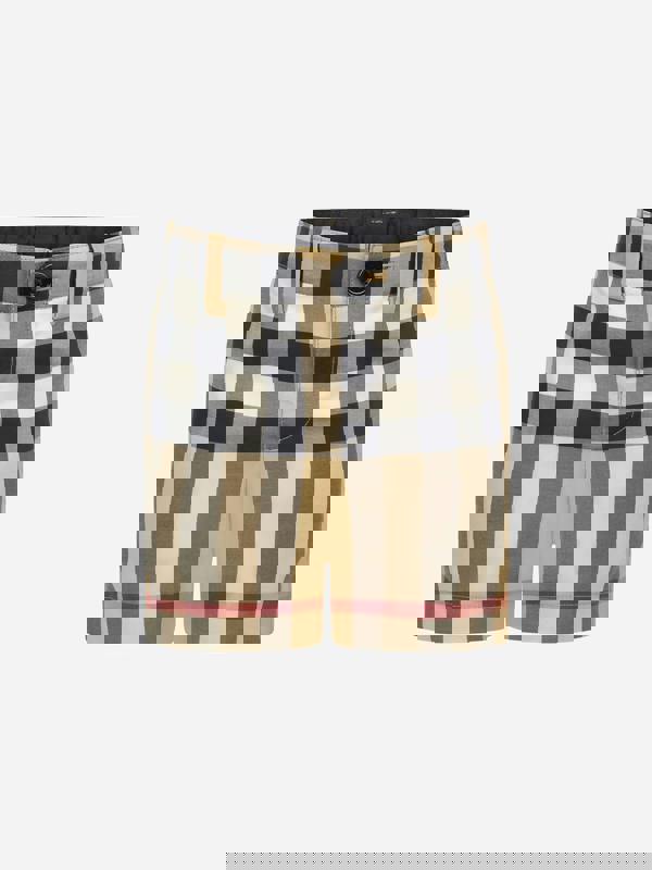 Burberry Kids Burberry Baby Boys Mini Royston Check Shorts In Beige