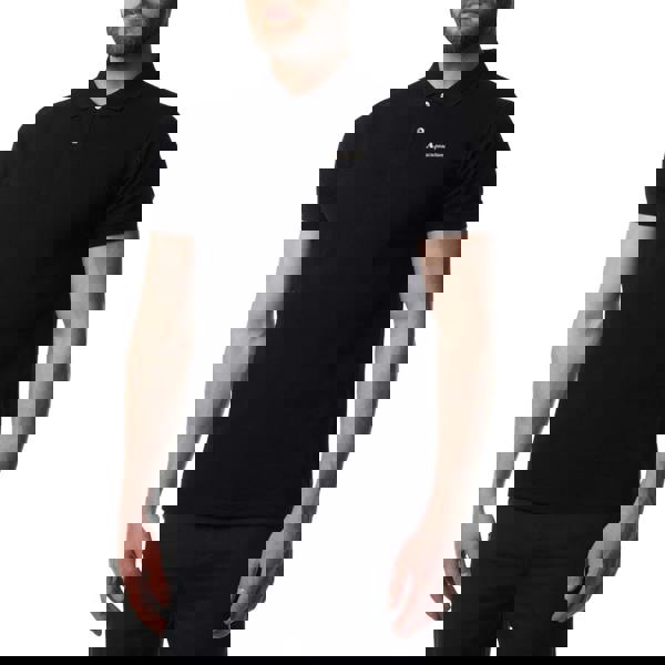 Aquascutum Active Active Cotton Polo Dry-Fit Black Black Polo Shirt M