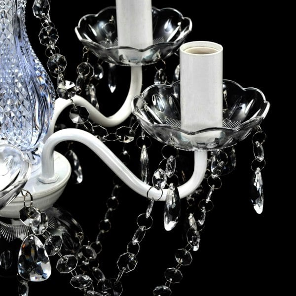 Berkfield Chandelier 5 Bulbs Transparent