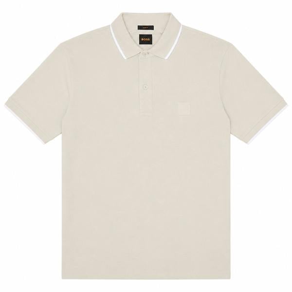 BOSS Slim Fit Passertip Polo Shirt Open Grey
