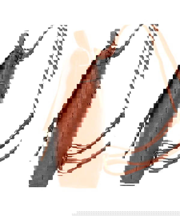 Kitise Retro Style Buckle Closure Faux Leather Backpack