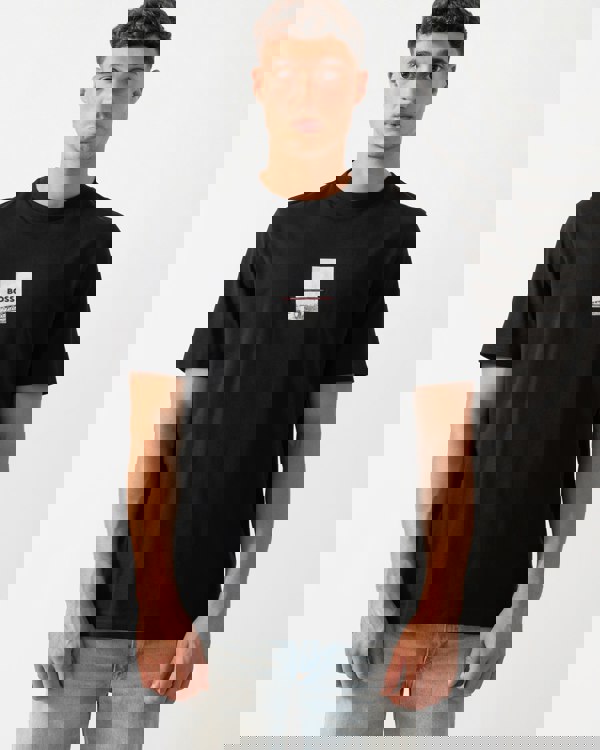 BOSS Green Tee Photoprint Mens T-Shirt - Black 001