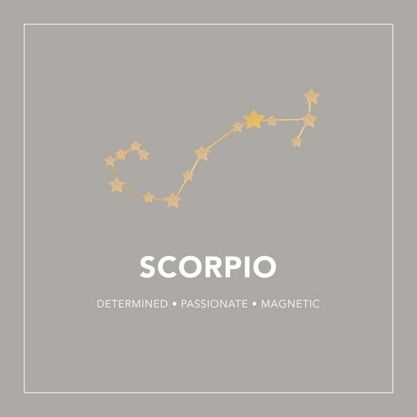 Gold Trip Scorpio Zodiac Constellation Necklace