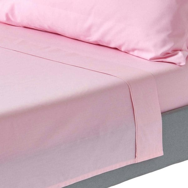 HOMESCAPES Crisp & Cool 200 TC Egyptian Cotton Percale Flat Sheet
