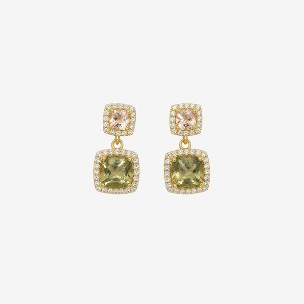 Uchi & Soto Shikaku Square Stone Drop Earrings