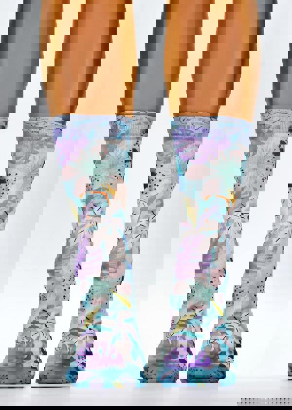 Jemsox PASTEL LEAVES Ladies Fun Gift Socks