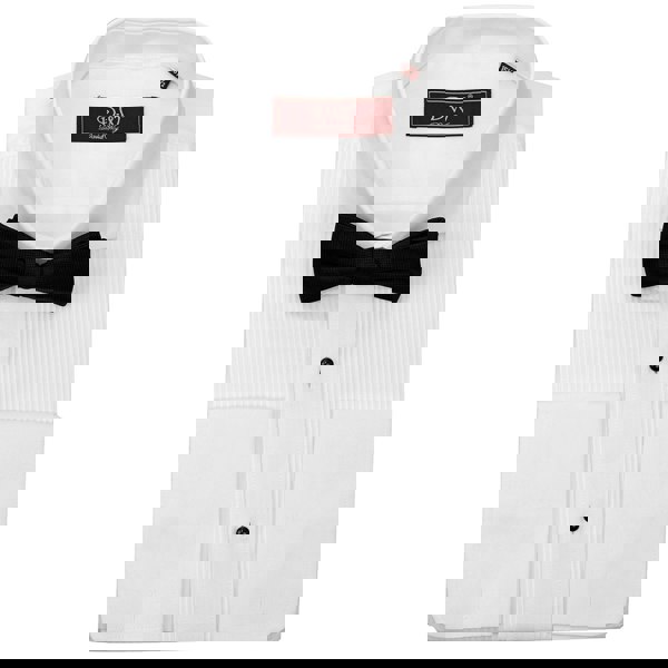 David WeJ Classic Collar Double Cuff Dress Shirt - White