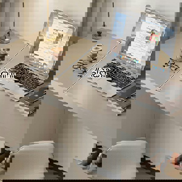 Jamal Office Desk With Storage & Office Chair, Solid Wood with standing office desk