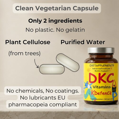 Dietapplements Vitamin D3, Vitamin K2 & Vitamin C for the Immune System & Bones