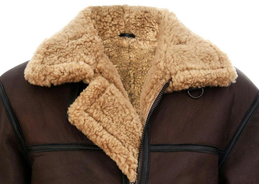 Infinity Leather Mens B3 Shearling Sheepskin Aviator Jacket-Gloucester