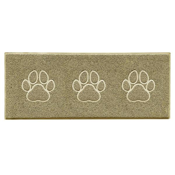 Nicoman Embossed Triple Paw Home Entrance Runner Mat - Multiple Colours