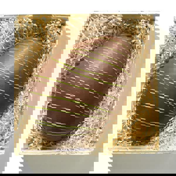 CHOC ON CHOC Giant Pistachio and Candyfloss Easter Egg Half