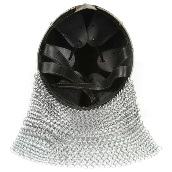 Berkfield Crusader Knight Helmet Antique Replica LARP Silver Steel