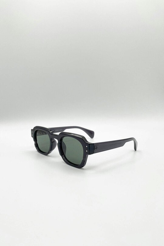 SVNX Angular Wayfarer Sunglasses In Grey
