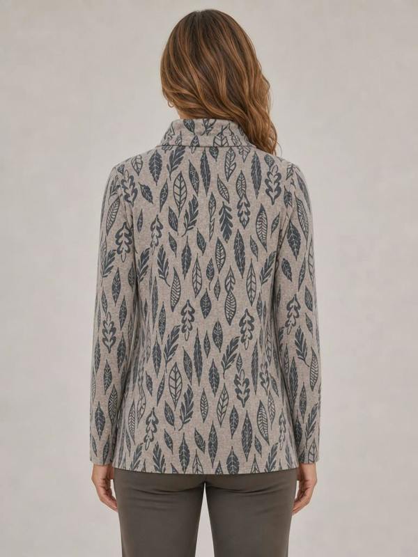 TIGI Autumn Leaf Roll-neck Top