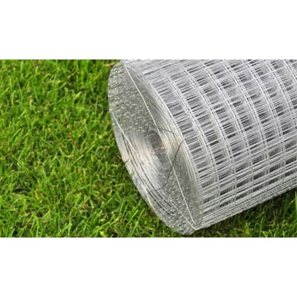 Berkfield Chicken Wire Fence Galvanised Steel 25x1 m Silver