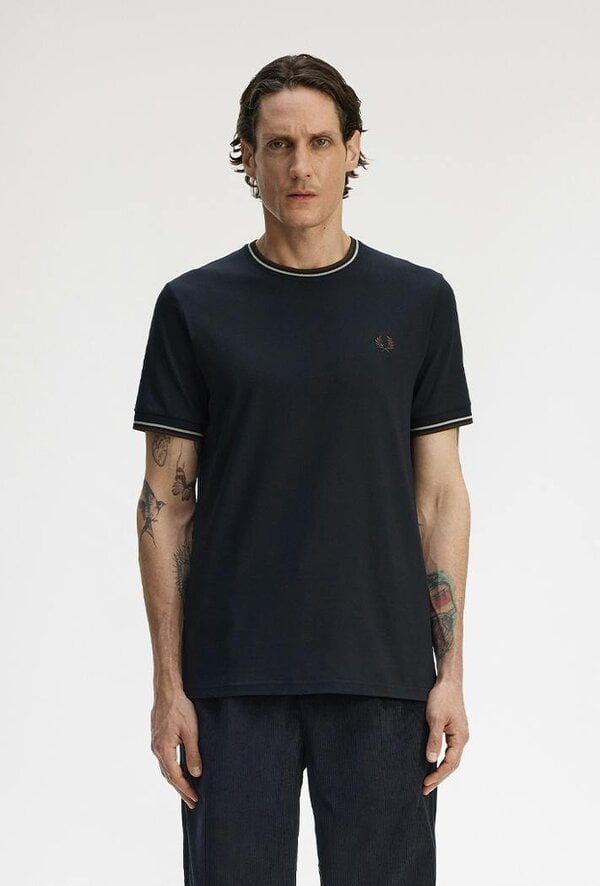 Fred Perry Twin Tipped T-Shirt - Navy