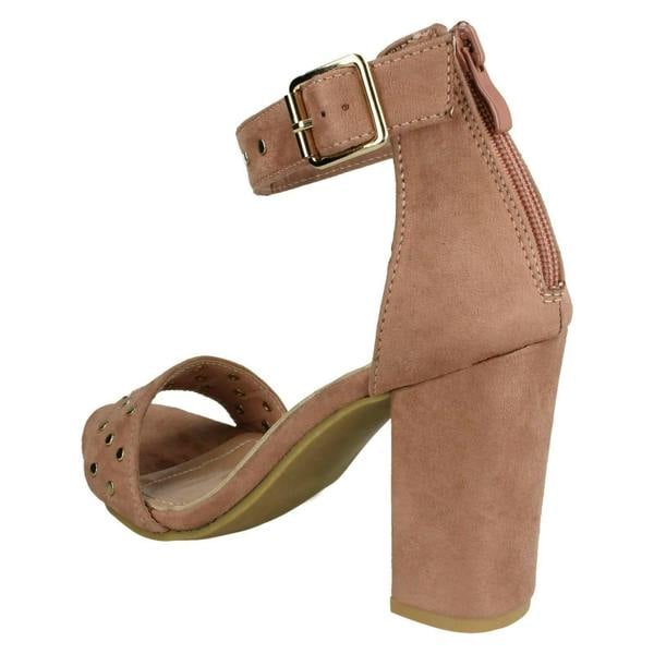 Spot On Ladies Spot On Mid Chunky Heel Sandals