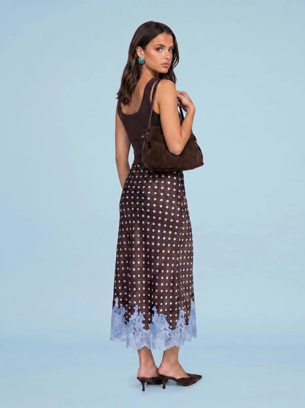 Urban Bliss Lace Spot Maxi Skirt