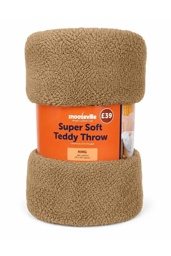 Dyzi Super Soft Large Teddy Fleece Throw – 200 x 240cm