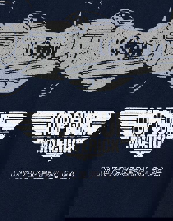 Top Gun Mens Blue Born To Fly Graphic Print Short Sleeved T-Shirt