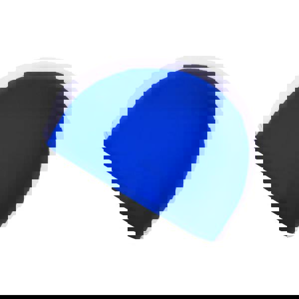 Fashy Junior fabric swim cap in royal blue with white trim