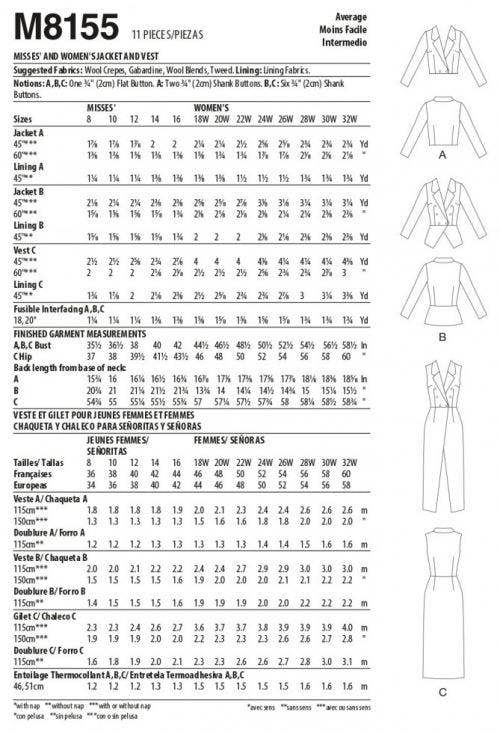 McCalls 8151 Paper Sewing Pattern – Women's Skirt, Intermediate