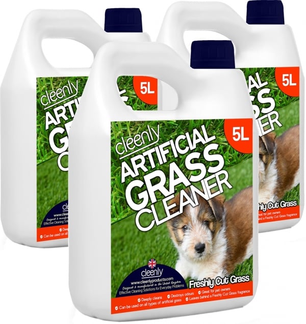 Cleenly Artificial Grass Cleaner for Dogs - Freshly Cut Grass Fragrance - 15 Litres - Eliminates Urine/Dog Wee Odours