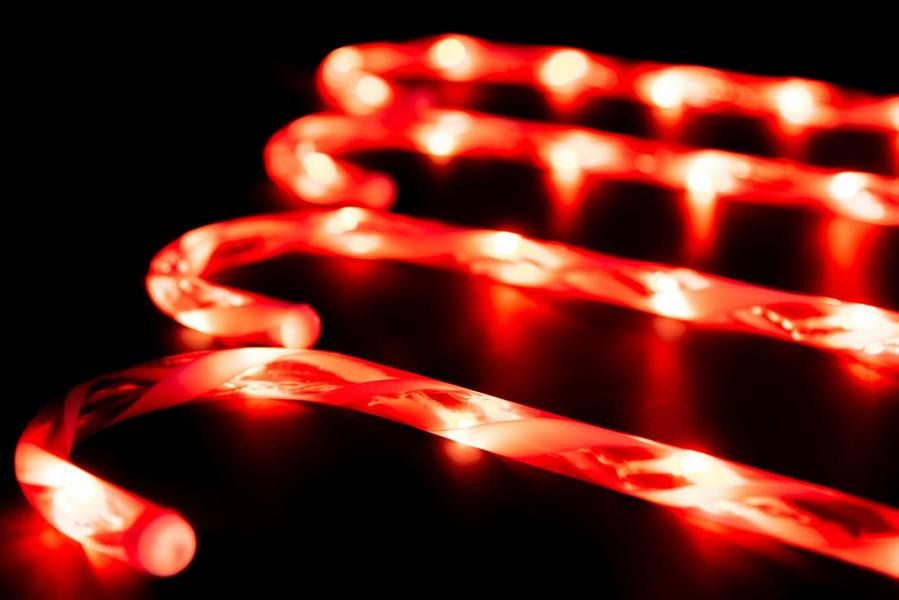 72cm Candy Cane Stake Lights Set of 4 in Red and White, Red White and Green or Multicolour image 6