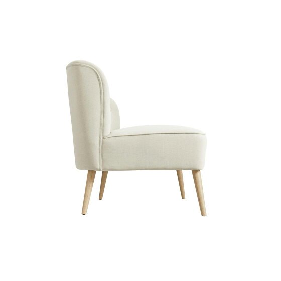 Wyld Haus Hettie Ivory 2 Seater Love Sofa Wooden Legs