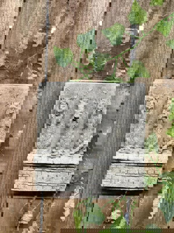 Stone cast Three Wise cat Wall Plaque