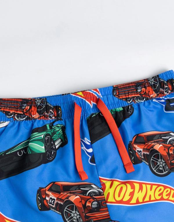 Vanilla Underground Hot Wheels Boys Blue Model Cars 2 Piece Swim Set
