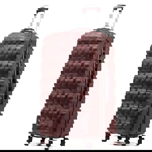 Flight Knight Large 29" Check-in Hard Case Bubble Design Suitcase- 8 Spinner Wheels