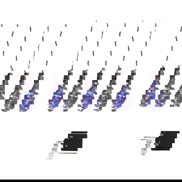 Samuel Alexander 1.2m Set of 5 Battery Operated Light up Edison Style Bulbs with 40 Cool White LEDs