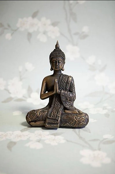 Inspirational Gifting Mystic Thai Buddha Sculpture in Lotus Position Bronze