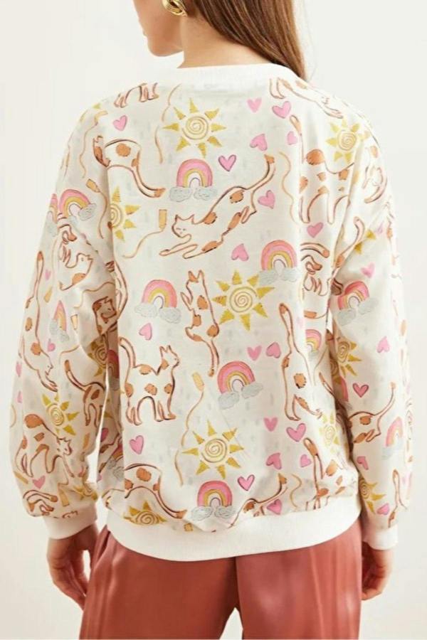Hoxton Gal Basic Soft-Textured Oversized Sweatshirt