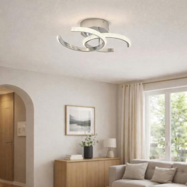 Pagazzi Lighting Veloria Chrome LED Flush Ceiling Light